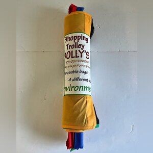 Shopping Trolley Dolly’s Reusable Grocery Bags – Set of 4, Color-Coded
